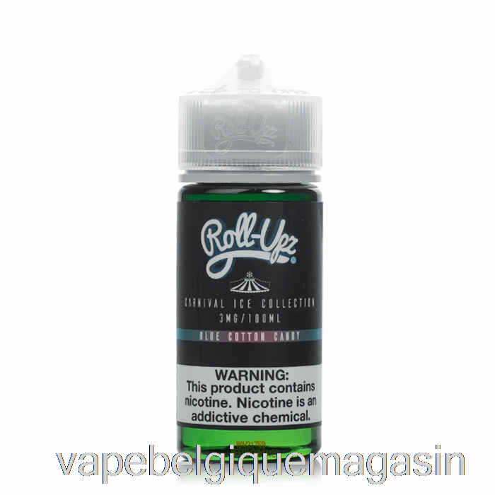Vape Juice Barbe à Papa Bleu Glacier - Carnaval - Juice Roll Upz - 100ml 0mg